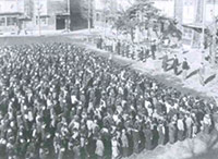 昭和27年頃の朝礼風景